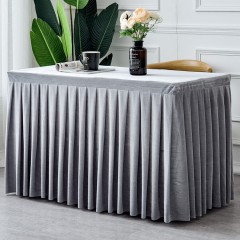Solid Color Conference Tablecloths, Exhibition Celebration Table Covers, Golden Velvet Tablecloths, Table Skirts, And Table Skirts