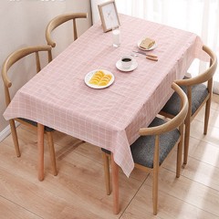 Net Red Grid Nordic Grid Oil Proof Tablecloth Waterproof And Washable Tablecloth PEVA Tablecloth Wholesale For Household Tablecloth