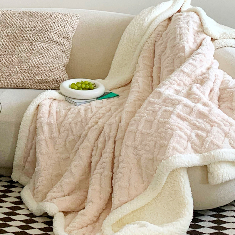 Tafu Plush Blanket, Winter Thickened Coral Plush S...