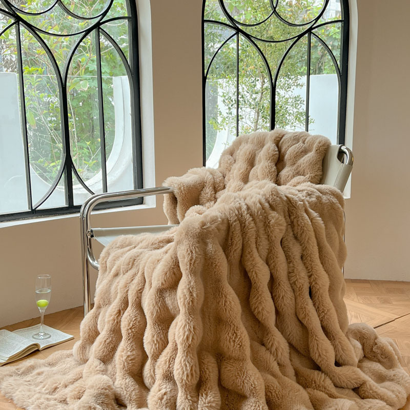 New Gaoke Heavy Rabbit Fleece Blanket Thickened An...