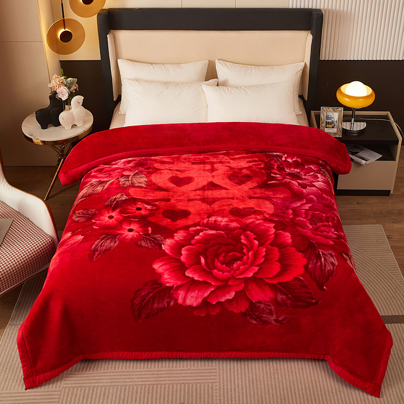 Winter New Thickened Raschel Blanket Cover Blanket...