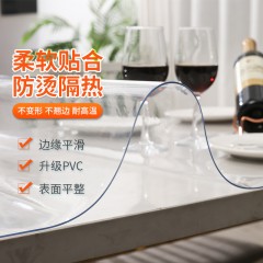 PVC Transparent Soft Glass Tablecloth Wholesale Waterproof, Oil Proof, Wash Free, Heat Insulation Table Mat, High-Temperature Resistant Crystal Board, Coffee Table Mat