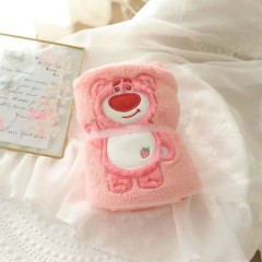 New Office Nap Air Conditioning Blanket Wholesale Coral Velvet Roll Blanket Small Towel Blanket Cartoon Cute Animal