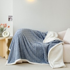 Newly Upgraded Taffel Cashmere Lamb Plush Blanket, Nap Blanket, Sofa Blanket, Winter Thickened Coral Velvet Blanket, Warm Cover