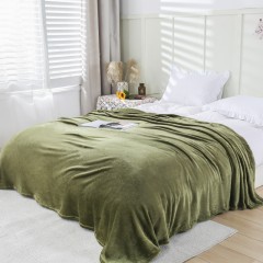Wholesale Of Solid Colored Blankets, Cross-Border Coral Velvet Thickening, Foreign Trade Flannel Nap Single And Double Person Blankets, Gift Blankets For Sale
