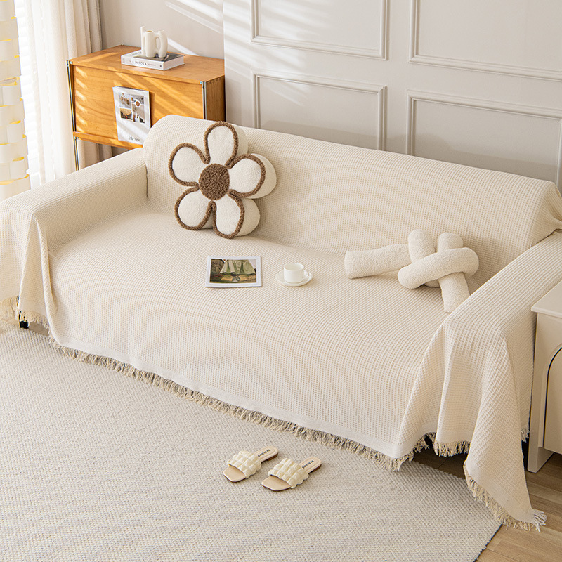 Sofa Napkin Full Cover Cloth Ins Cream Wind Cotton...