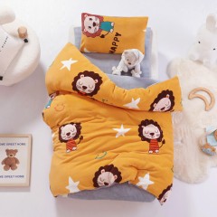 Milk Velvet Kindergarten Blanket Three Piece Set, Winter Thickened Flannel Baby Children's Bedding Six Piece Set, Quilt Core