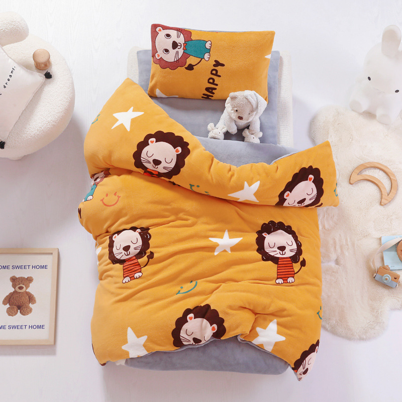 Milk Velvet Kindergarten Blanket Three Piece Set, ...