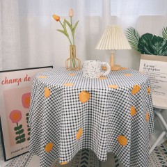 Picnic Cloth Ins, Cream Yellow Floral Tablecloth, Pastoral Style Homestay Coffee Shop, Restaurant, Student Dormitory, Taking Photos, Female