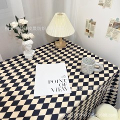 INS British Style Chessboard Plaid Tablecloth, Internet Red Student Desk, Bedroom Renovation, Coffee Table, Dining Table, Dormitory Background Cloth