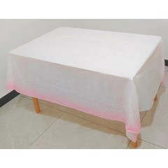 Wholesale Disposable PEVA Rose Gold Dot Party Tablecloths, Tablecloths, Waterproof, Oil Resistant, Washable, Thickened Tablecloths, Tablecloths