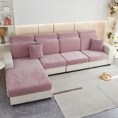 New Solid Color Chenille Sofa Hat Elastic Full Package Winter Thickened Sofa Cushion Cover Universal Sofa Cover