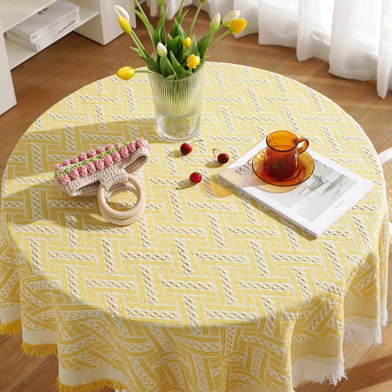 Lace White Tablecloth, Inset Style Round Table, Sq...